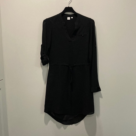 TWIK Black Sheer Long Sleeve Dress - Picture 5 of 15